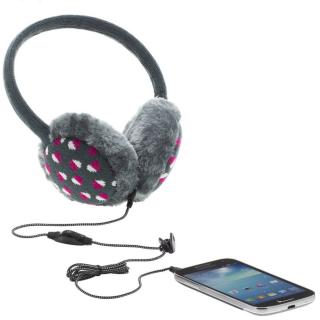 Aparatori urechi KitSound Hearts, cablu cu mufa de 3.5mm, KSMFBHT Gri / Alb / Roz
