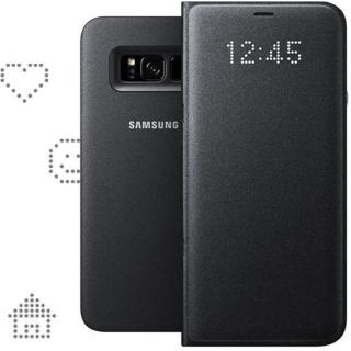 Husa protectie LED Flip Wallet pentru Samsung Galaxy S8 Plus (G955), EF-NG955PBEGWW Black